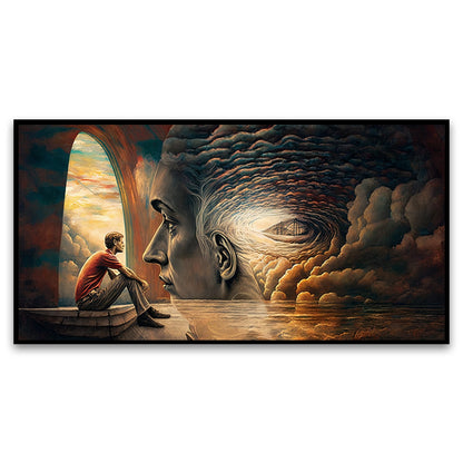 Canvas Myntra | Bridging the Gap Between Emotions and the Sky | A Portrait of a Man’s Struggle with Hypersensitivity | Wall Art