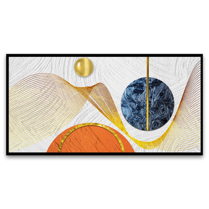 Canvas Myntra abstract-art-golden-wallpaper-carpet-banners-painting-fashion-modern-art-wall for Living Room, Bedroom, Office.