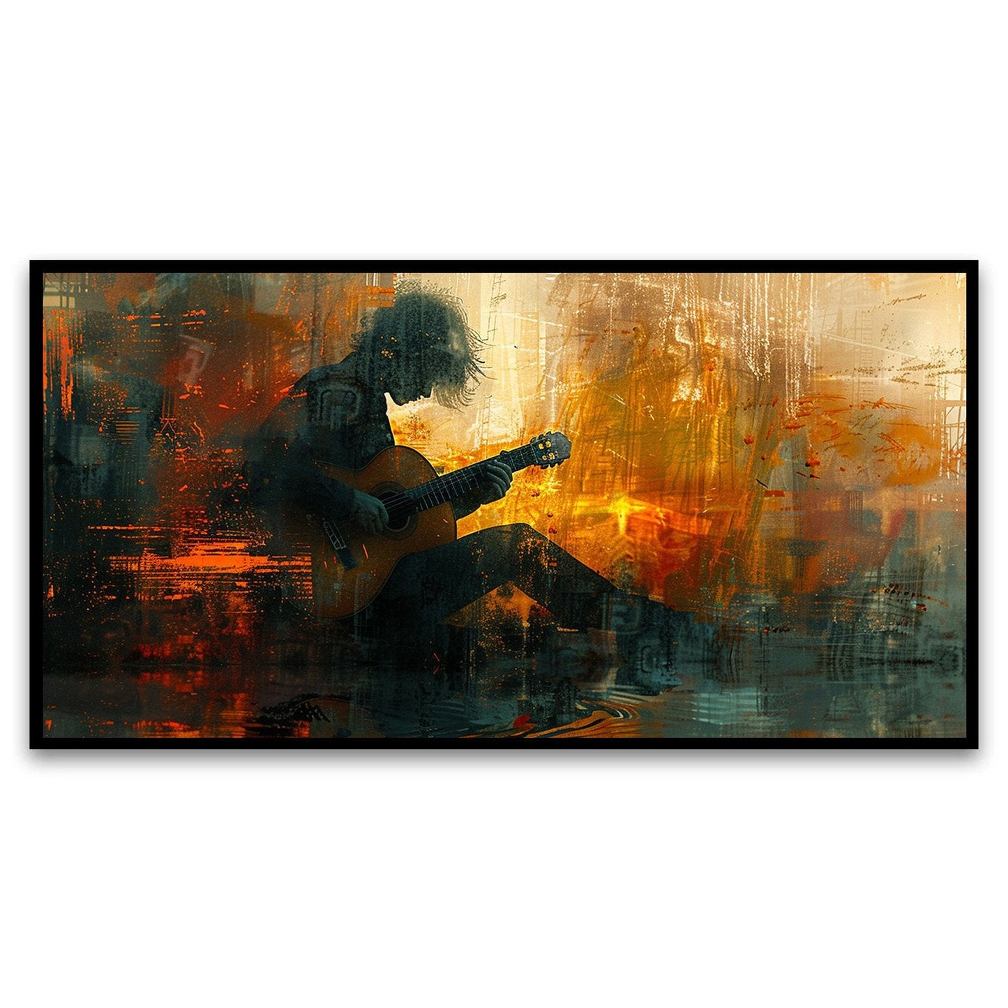 Rhythms of the Heart| Capturing the Creative Spirit of a Musician Bringing a New Melody to Life | New piece | Canvas Wall Painting