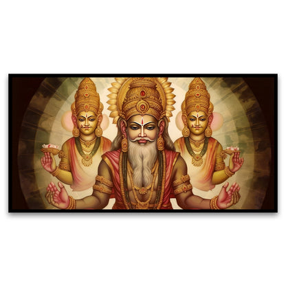 Divine Brahma Wall Painting | Enhance Your Space with Spiritual Art