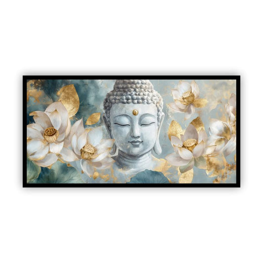 Serenity of Lord Buddha Wall Paintings by Canvas Myntra