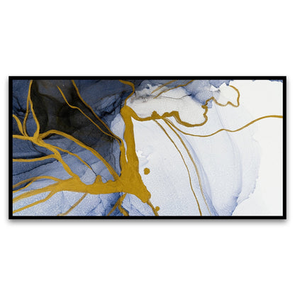 Artistic Flow | Marble Ink Abstract Painting for Living, Bedroom & Office