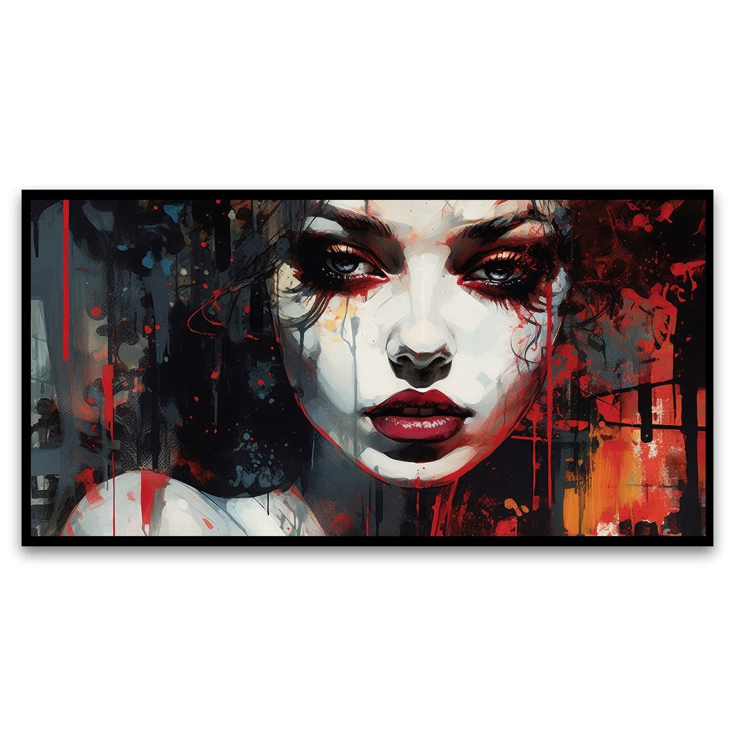 Canvas Myntra Young Girl Portrait Illustration | Whimsical and Charming Wall Art