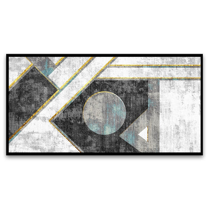 Canvas Myntra abstract-geometry-illustrations-gold-element-modern-art-fashion-wall Wall Painting for Living Room, Bedroom, Office.