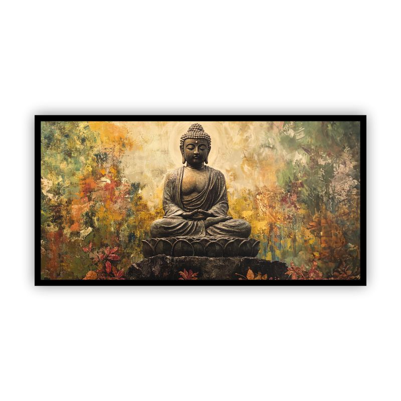 Canvas Myntra Buddha Painting | Enhance Meditation Spaces with Wall Art