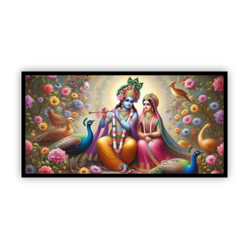 Radha Krishna Spiritual Wall Art | Uplift Your Decor with Canvas Myntra