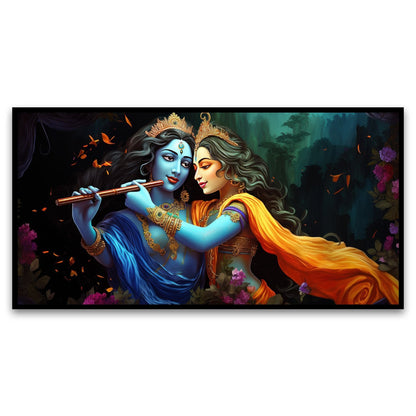 Canvas Myntra illustration | Radha Krishna Art | Canvas Wall Painting for Living Room, Bedroom, and Office.