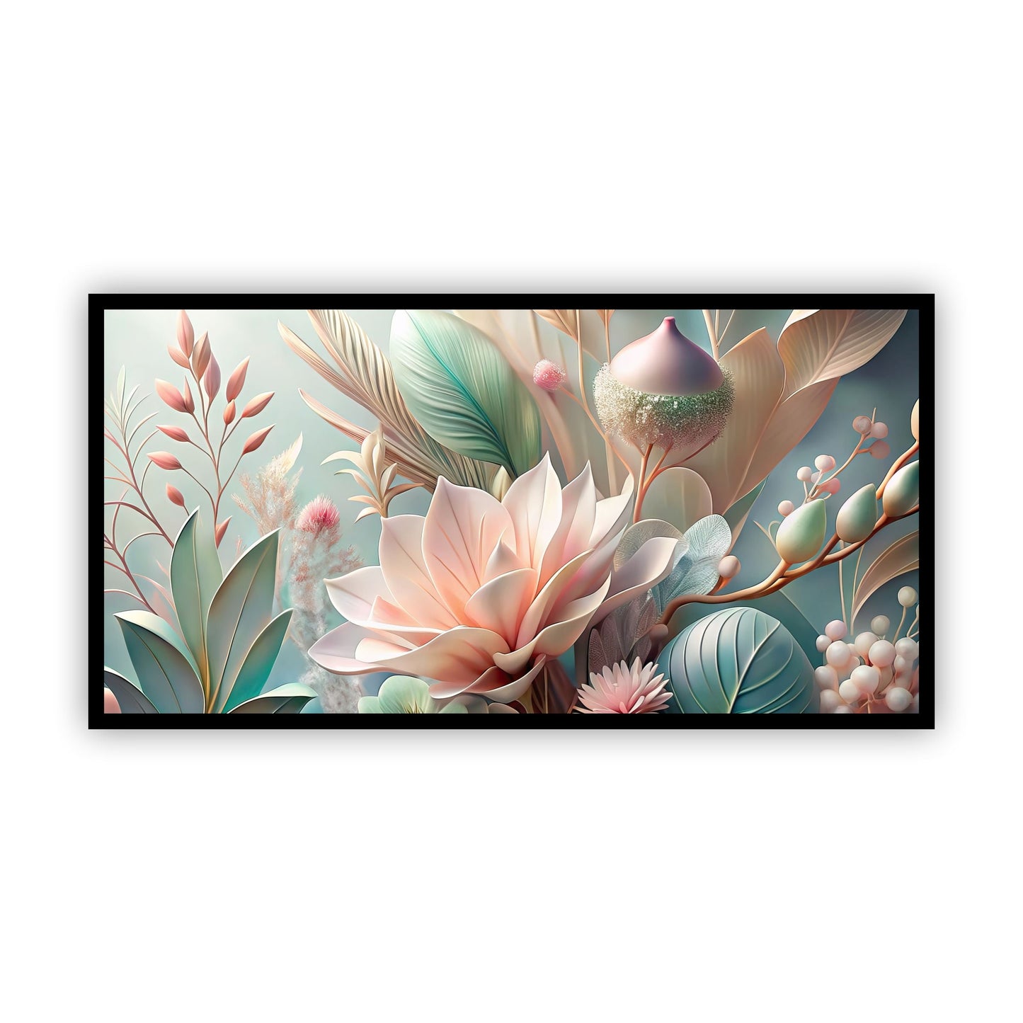 Abstract Flower Wall Painting | Contemporary Floral Canvas Art