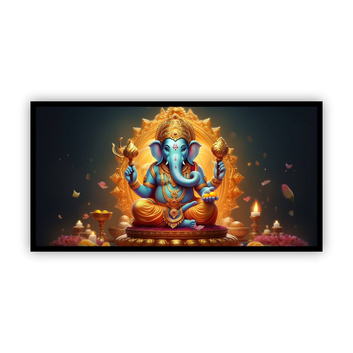 Canvas Myntra | Calm Your Space with Our Gold Ganesha Artwork