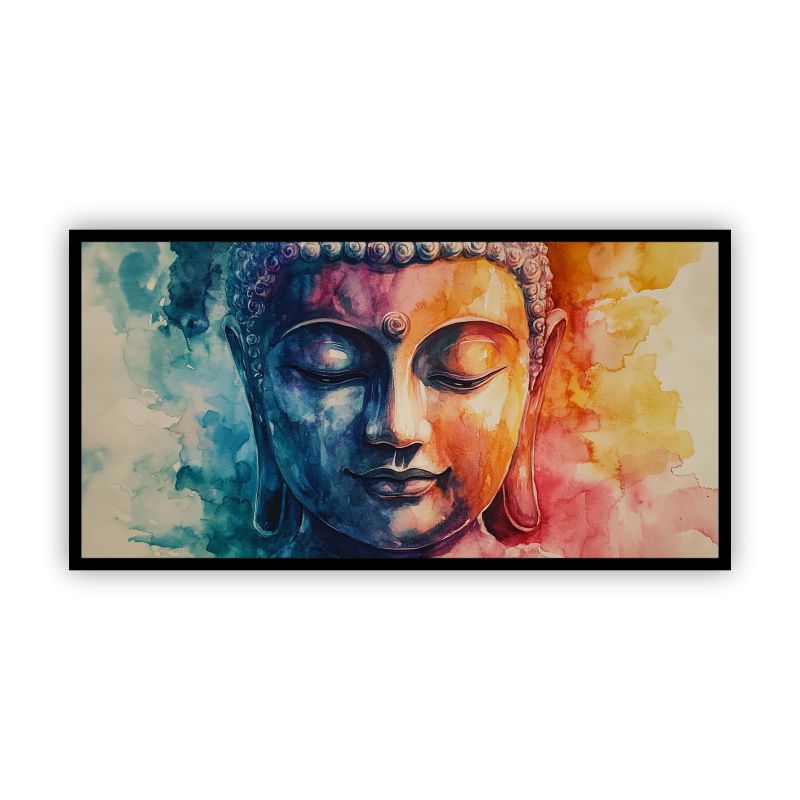 Elegant Gautam Buddha Wall Painting | Peaceful Zen Art for Meditation & Serenity in Home Décor