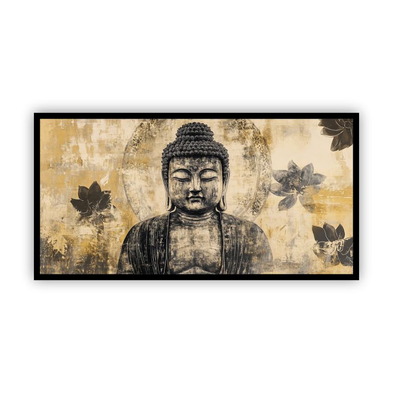 Serenity of Lord Buddha Wall Paintings by Canvas Myntra