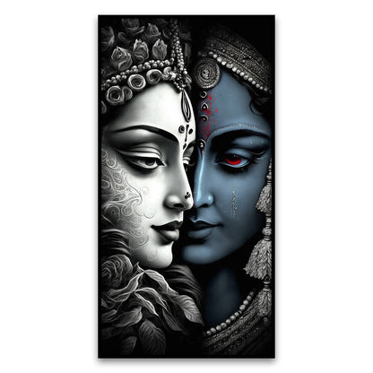 Canvas Myntra Shree Krishna Radha Illustration Canvas Wall Painting | Spiritual Home Decor for Tranquil Spaces