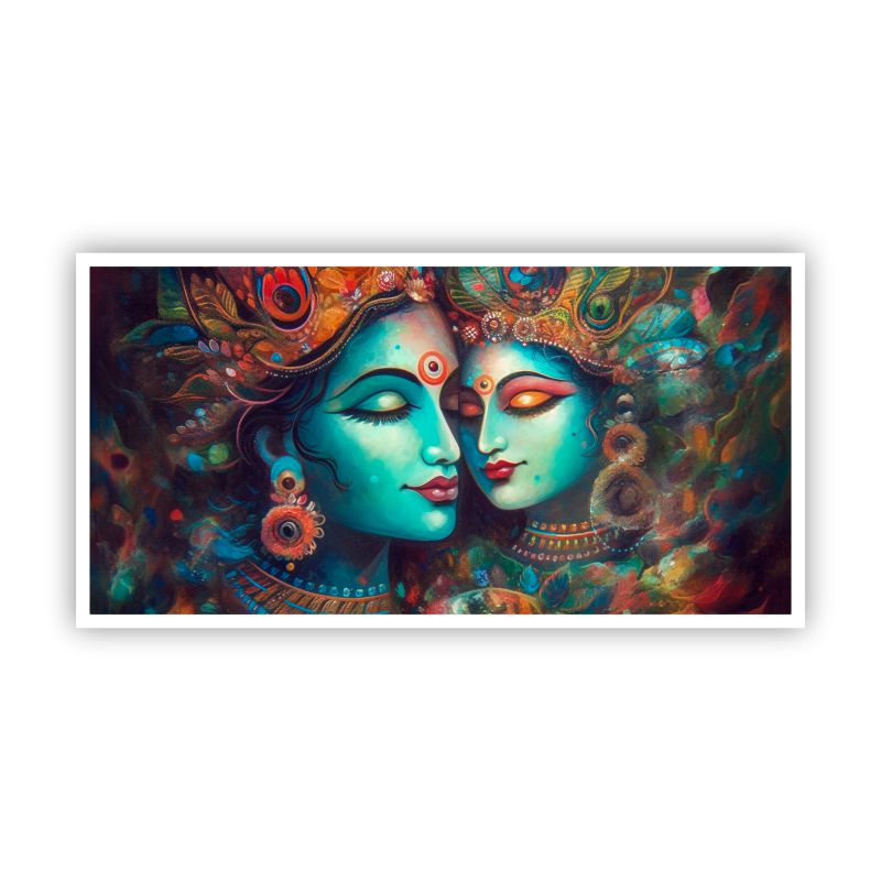 Serene Radha Krishna Painting | Add Tranquility to Your Home by Canvas Myntra