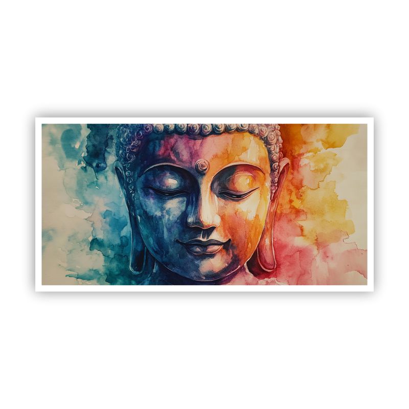 Elegant Gautam Buddha Wall Painting | Peaceful Zen Art for Meditation & Serenity in Home Décor