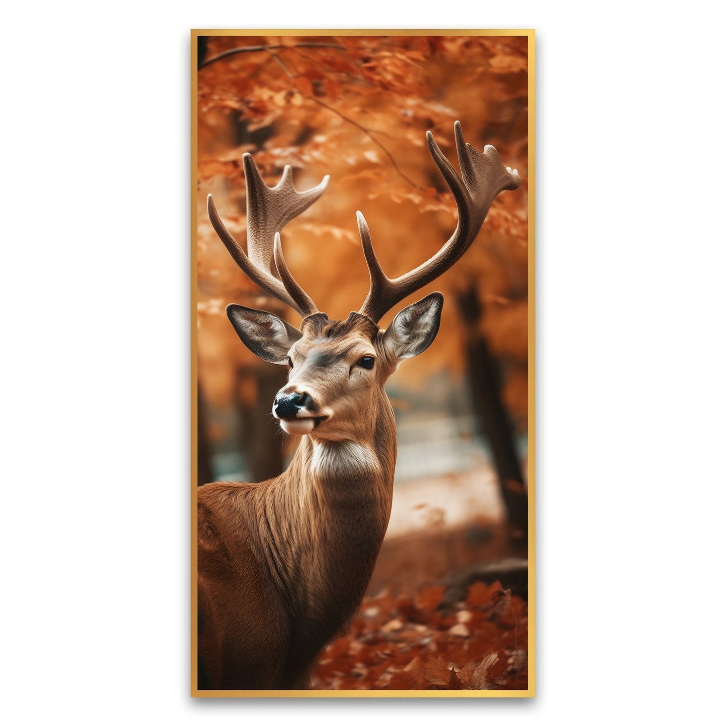 Canvas Myntra Realistic Deer with Nature Canvas Wall Art | Tranquil Wildlife Scenery for Home & Office Décor