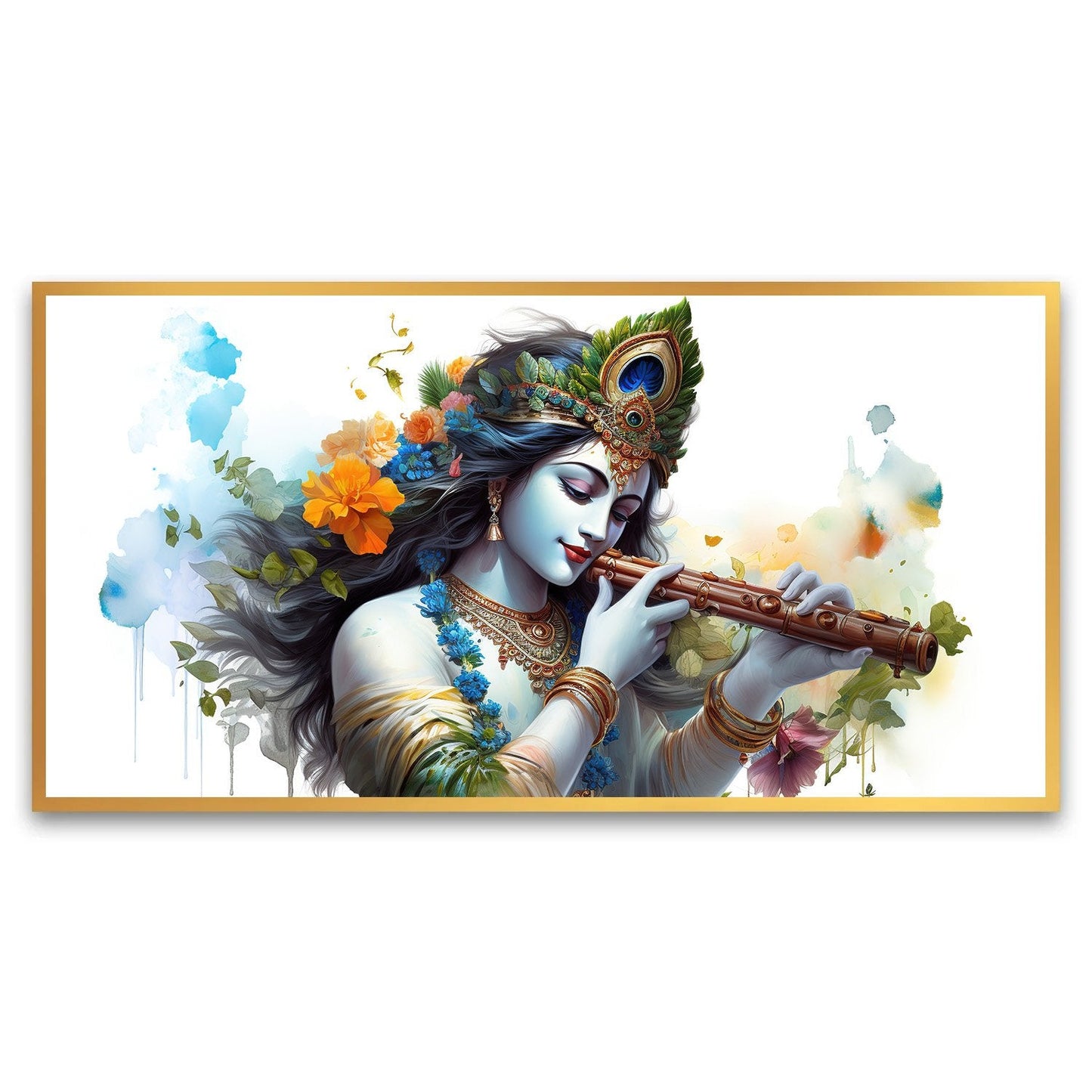 Enchanting Krishna | Beautiful Canvas Wall Painting for Every Room