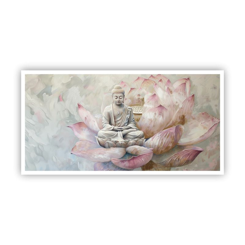 Serenity of Lord Buddha Wall Paintings by Canvas Myntra