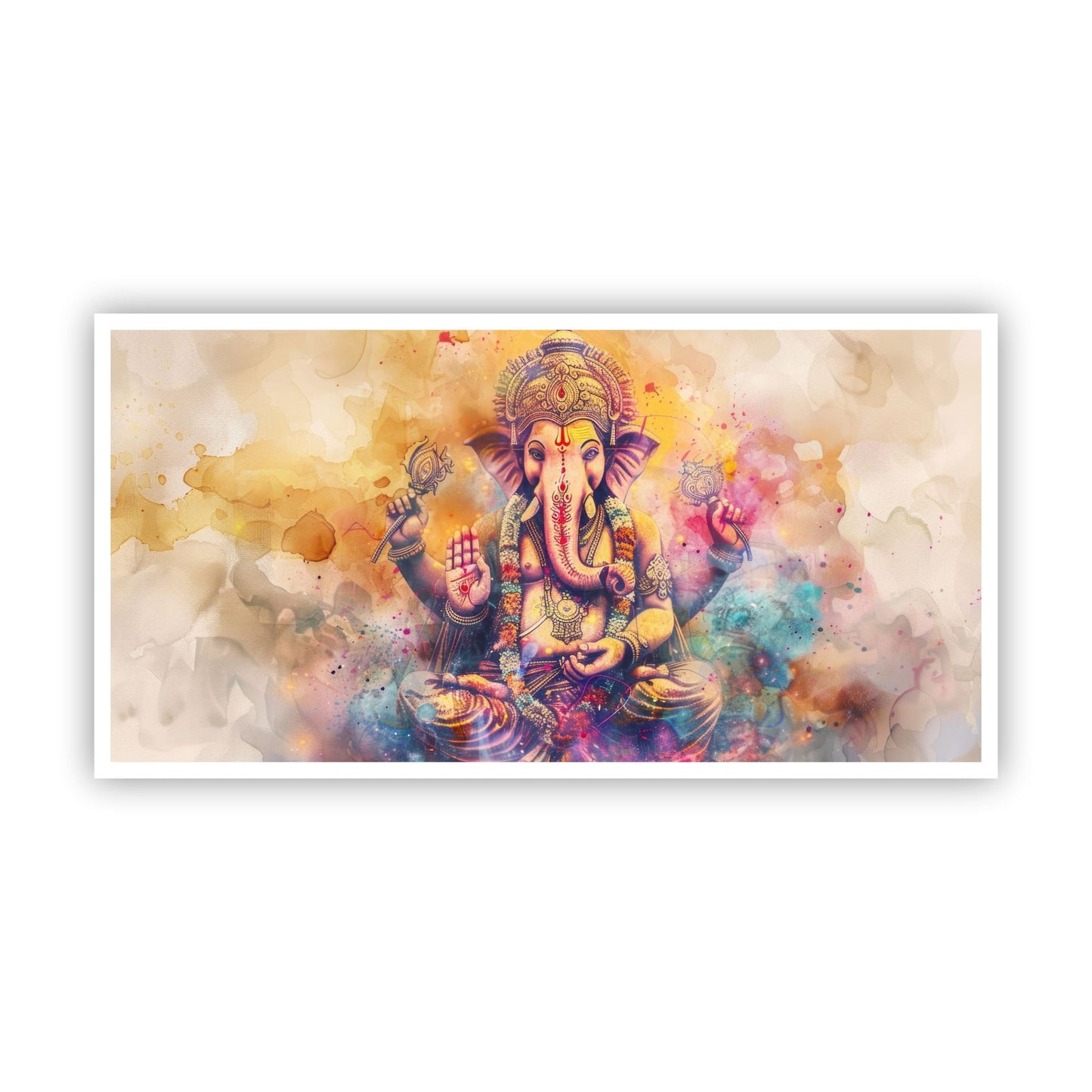 Lord Ganesha Wall Painting | Tranquil Home Decor by Canvas Myntra