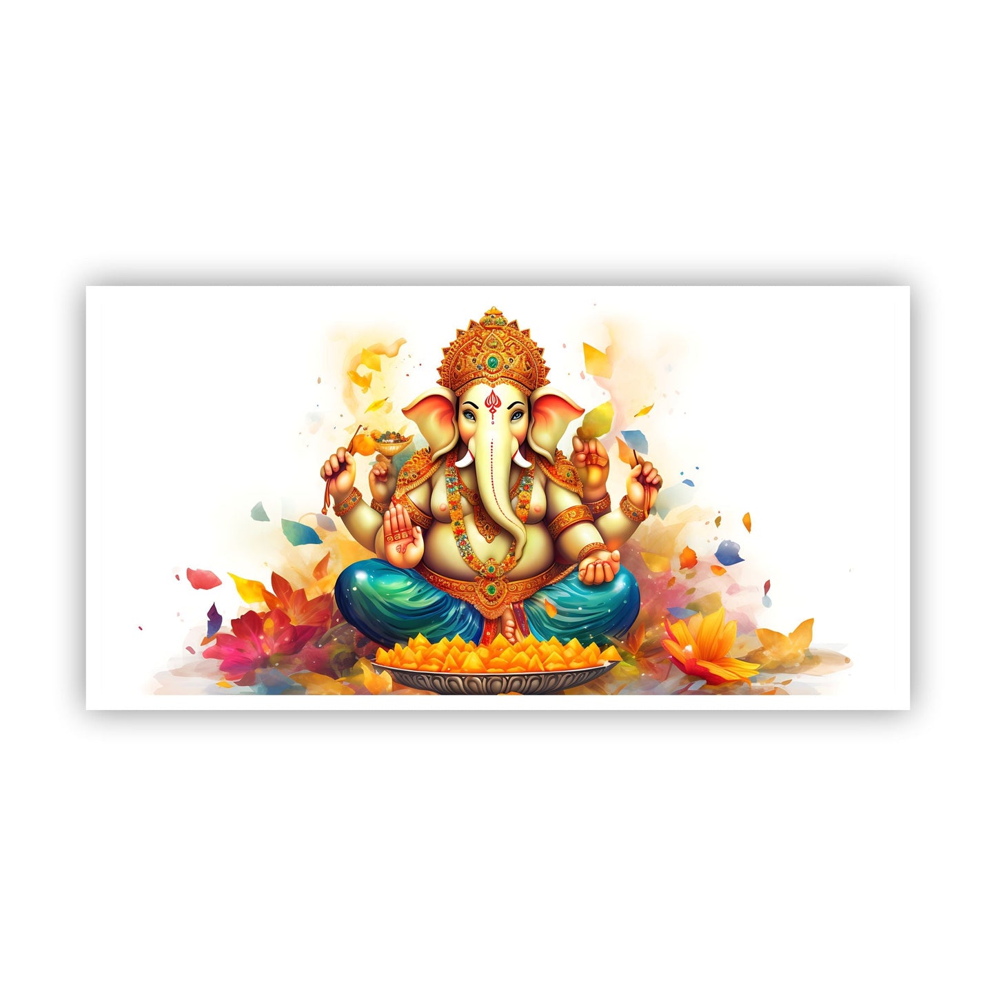 Bold & Beautiful | Ganesha Wall Art in Stunning Colors | Elevate Your Decor with Spiritual Energy"