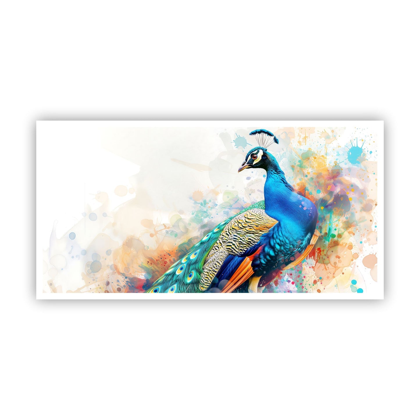 Peacock Wall Painting | Spiritual Decor by Canvas Myntra