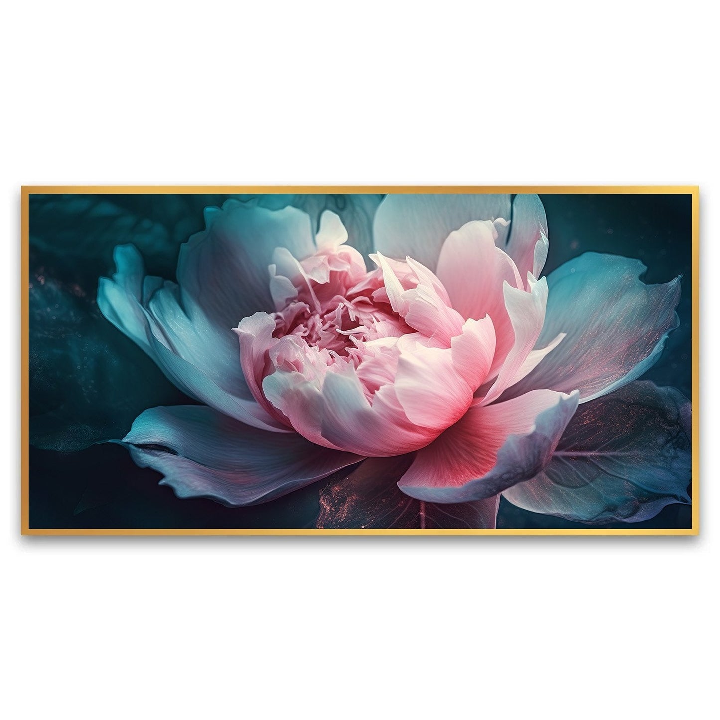 Canvas Myntra Pink Lotus Pond Wall Art | Serene Zen Decor