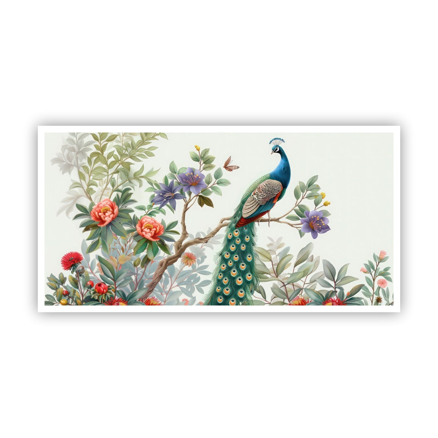 Canvas Myntra Peacock Art | A Blend of Spirituality and Elegance