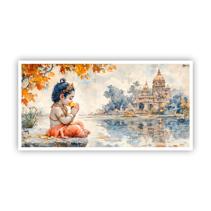 Krishna Wall Paintings by Canvas Myntra