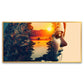 Canvas Myntra double-exposure-woman-portrait-with-orange-sunset-peaceful-mind Canvas Wall Painting for Living Room, Bedroom, Office.