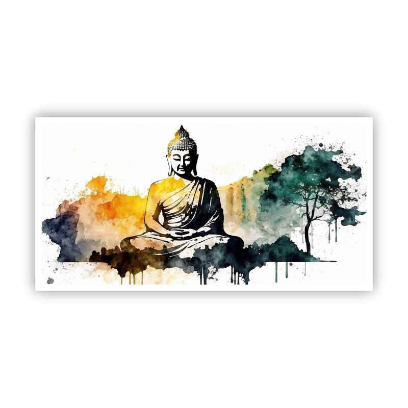 Gautam Buddha Wall Painting | Spiritual Decor by Canvas Myntra