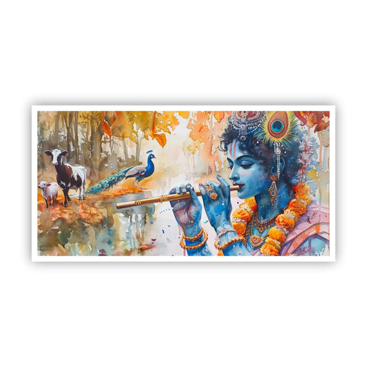 Krishna Wall Paintings by Canvas Myntra