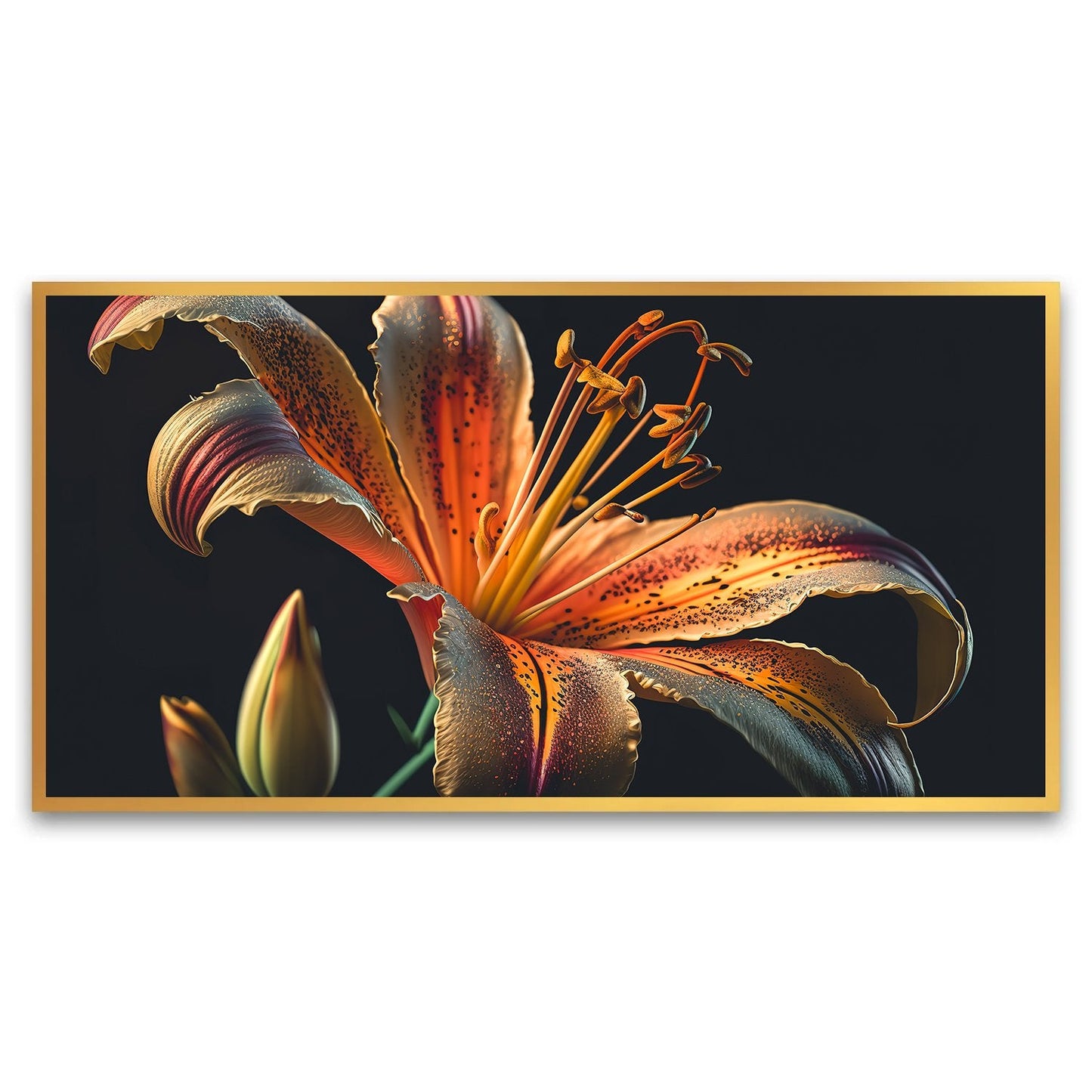 Canvas Myntra | Lily Flower Canvas | Wall Painting for Living Room, Bedroom, and Office.