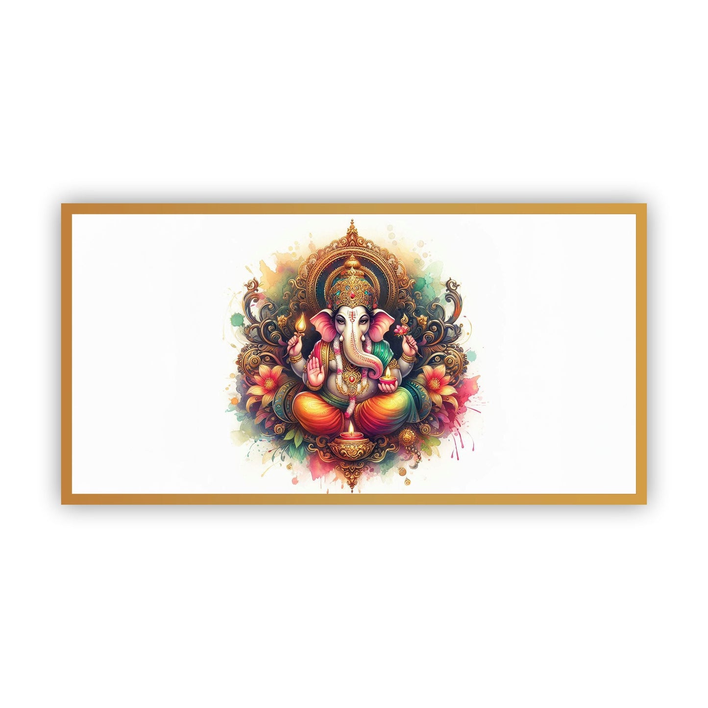 Lord Ganesha Spiritual Wall Painting | Perfect Home Decor by Canvas Myntra