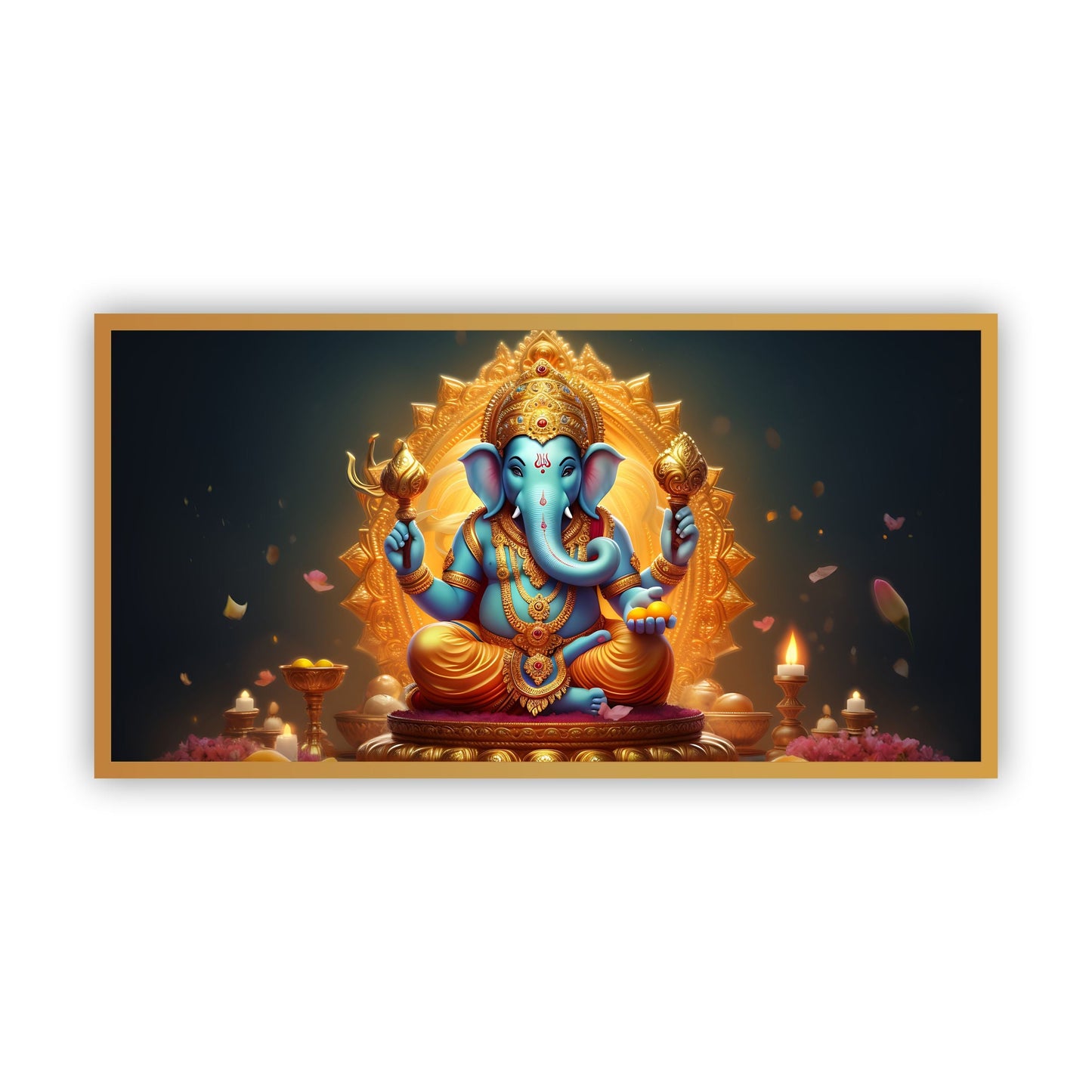 Canvas Myntra | Calm Your Space with Our Gold Ganesha Artwork