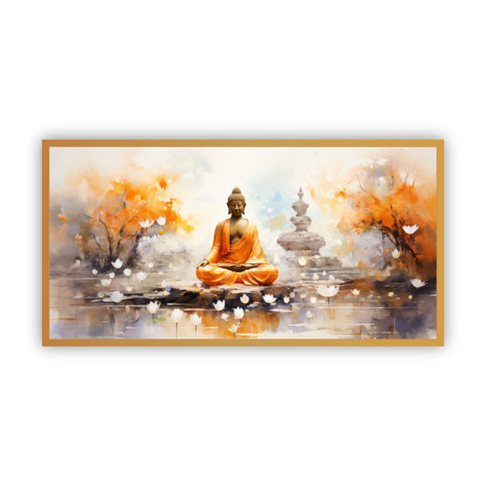 Gautam Buddha | A Spiritual Wall Art Piece for Peaceful Vibes in Your Home | Canvas Wall Art