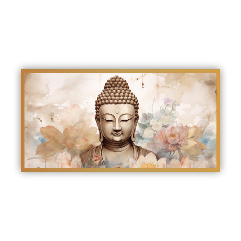 Zen-Inspired Gautam Buddha Painting | Spiritual Decor by Canvas Myntra