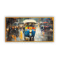 Beautiful Street Road Painting in Rain | Atmospheric Urban Landscape Wall Art