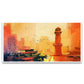 Canvas Myntra | Lighthouse Dreams | Sunset Oil Painting | Fishing Boat Canvas Art