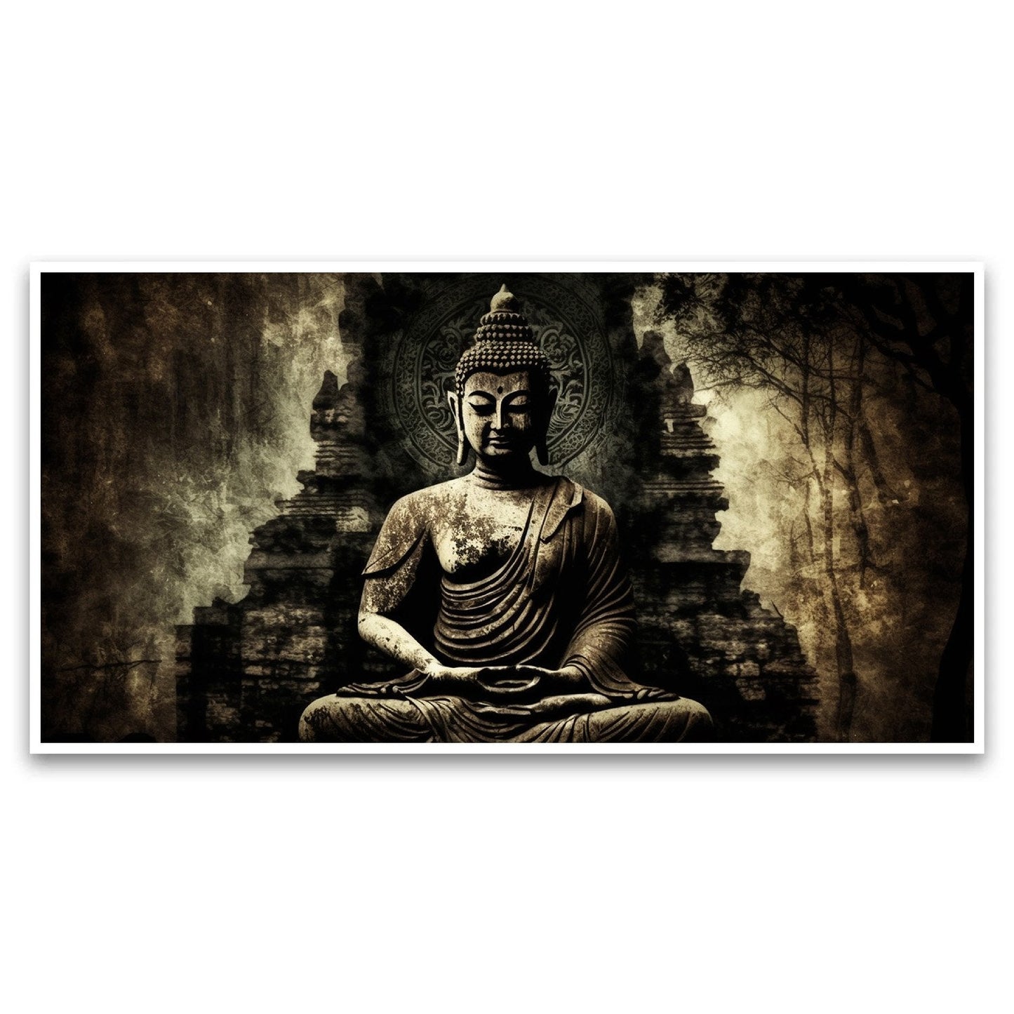 Canvas Myntra buddha-statue Canvas Wall Painting for Living Room, Bedroom, Office.