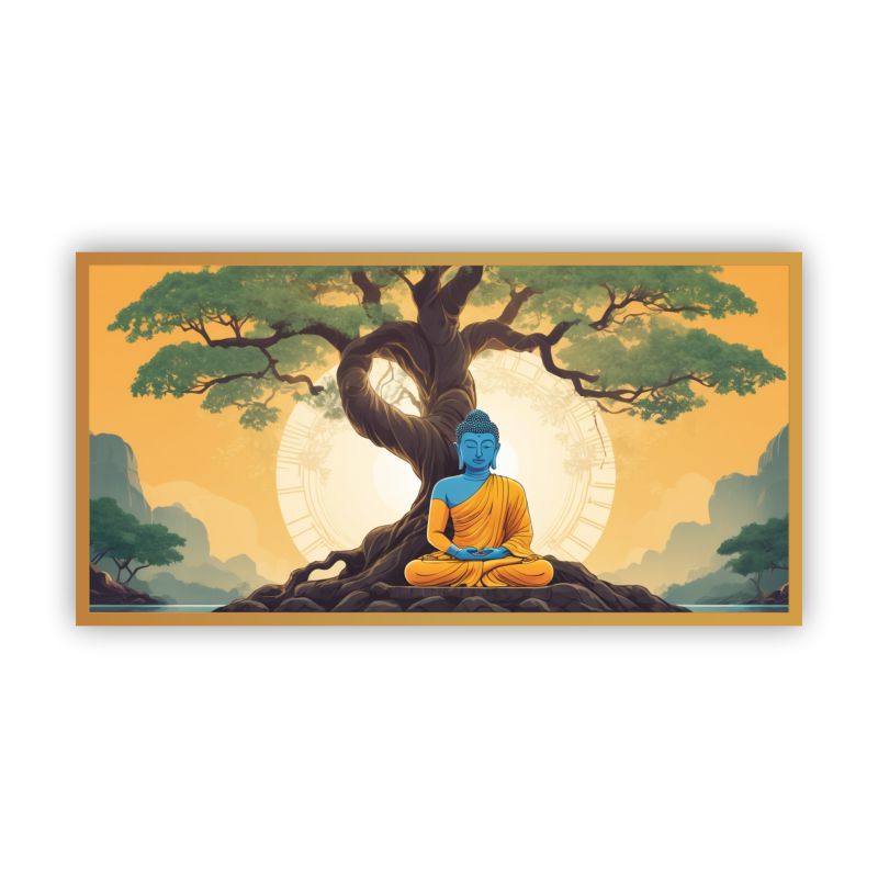 Serenity of Lord Buddha Wall Paintings by Canvas Myntra