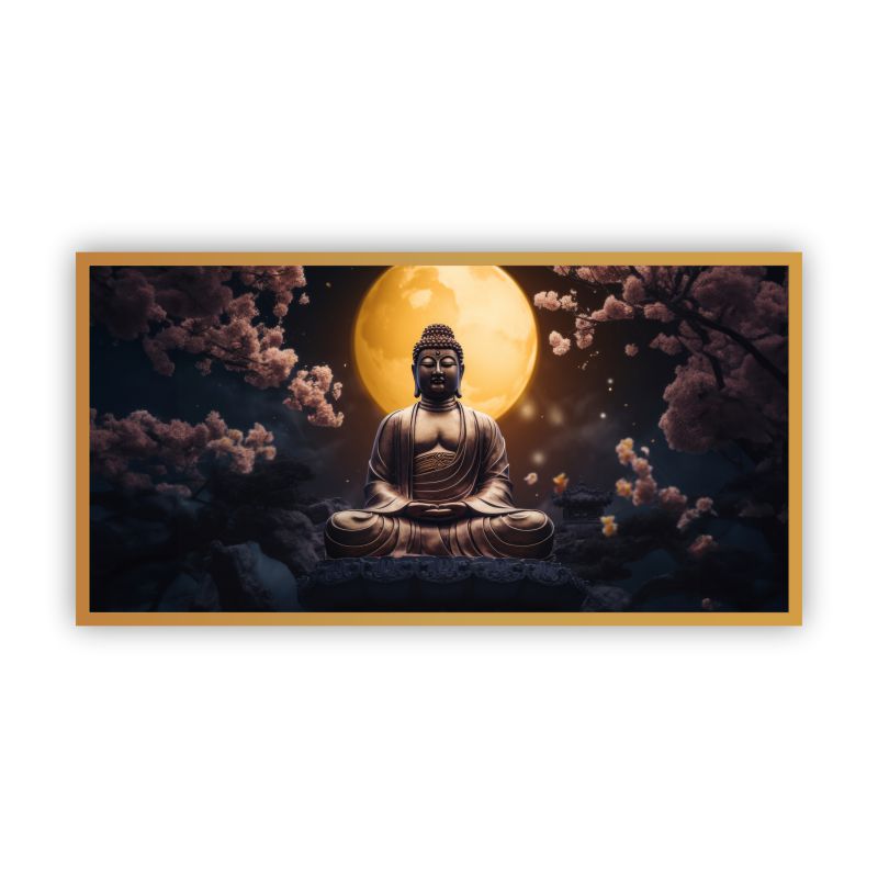 Serenity of Lord Buddha Wall Paintings by Canvas Myntra