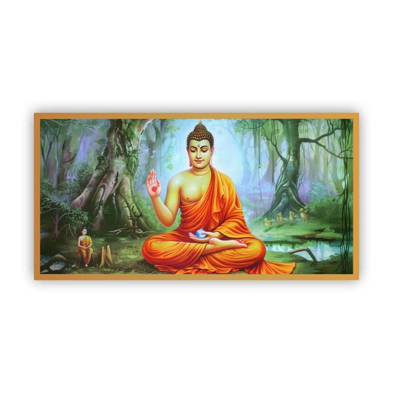 Serenity of Lord Buddha Wall Paintings by Canvas Myntra