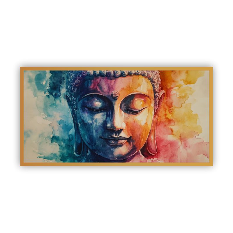 Elegant Gautam Buddha Wall Painting | Peaceful Zen Art for Meditation & Serenity in Home Décor