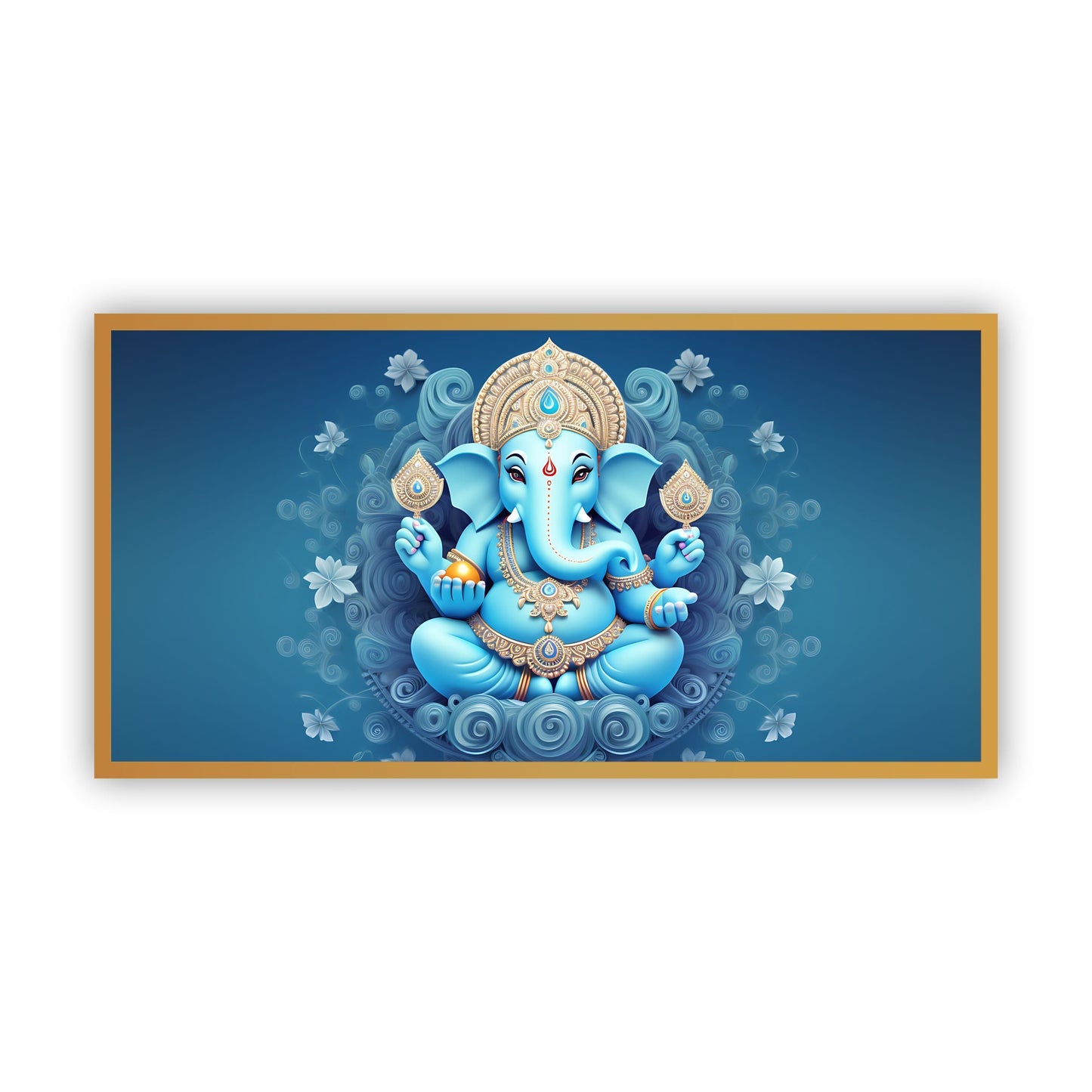 Elegant Lord Ganesha Wall Painting | Spiritual Art for Home Décor