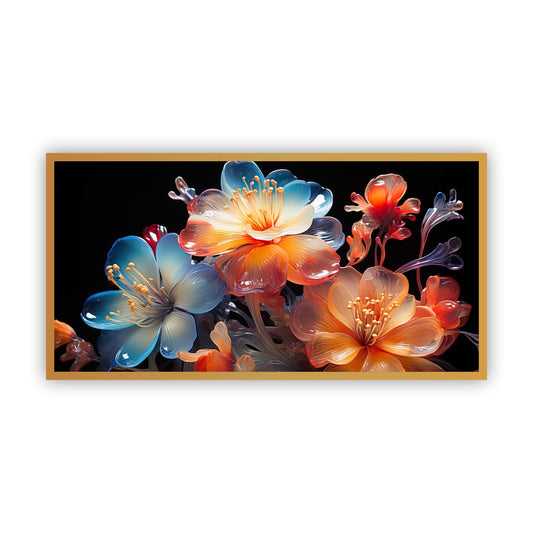 Large Floral Canvas Wall Art for Living Room