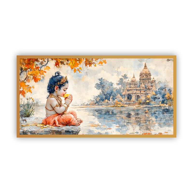 Krishna Wall Paintings by Canvas Myntra