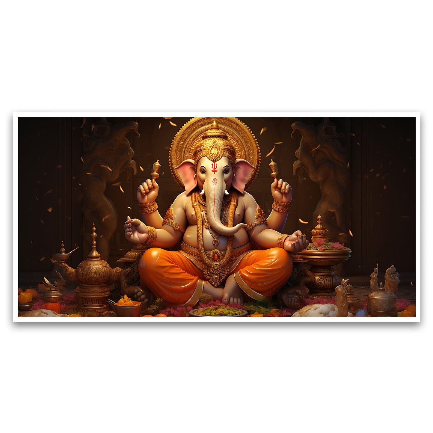 The Essence of Ganesha | A Beautiful Canvas Painting to Enrich Your Living Space | Canvas Wall Painting for Living Room, Bedroom, Office.