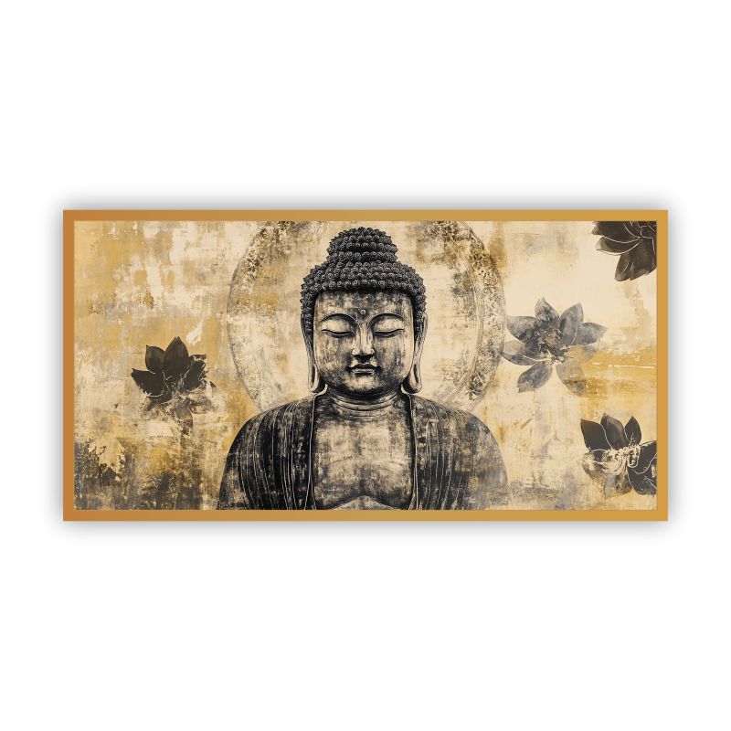 Serenity of Lord Buddha Wall Paintings by Canvas Myntra