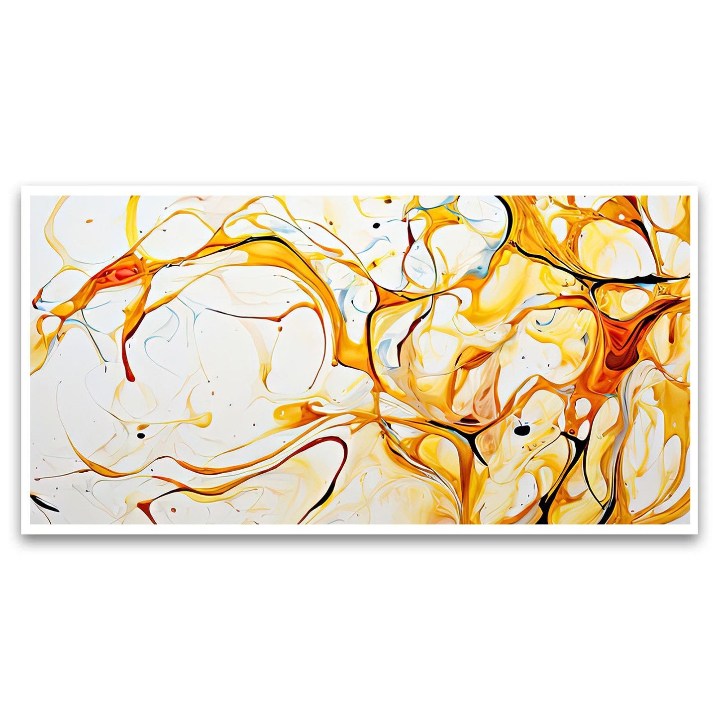 Canvas Myntra abstract-white-gold-luxuryWall Painting for Living Room, Bedroom, Office.