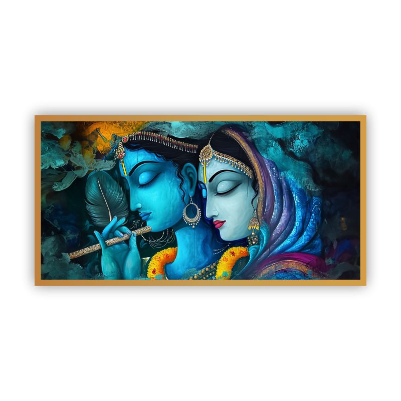 Canvas Myntra Radha Krishna Painting | Spiritual Serenity for Your Home and Office