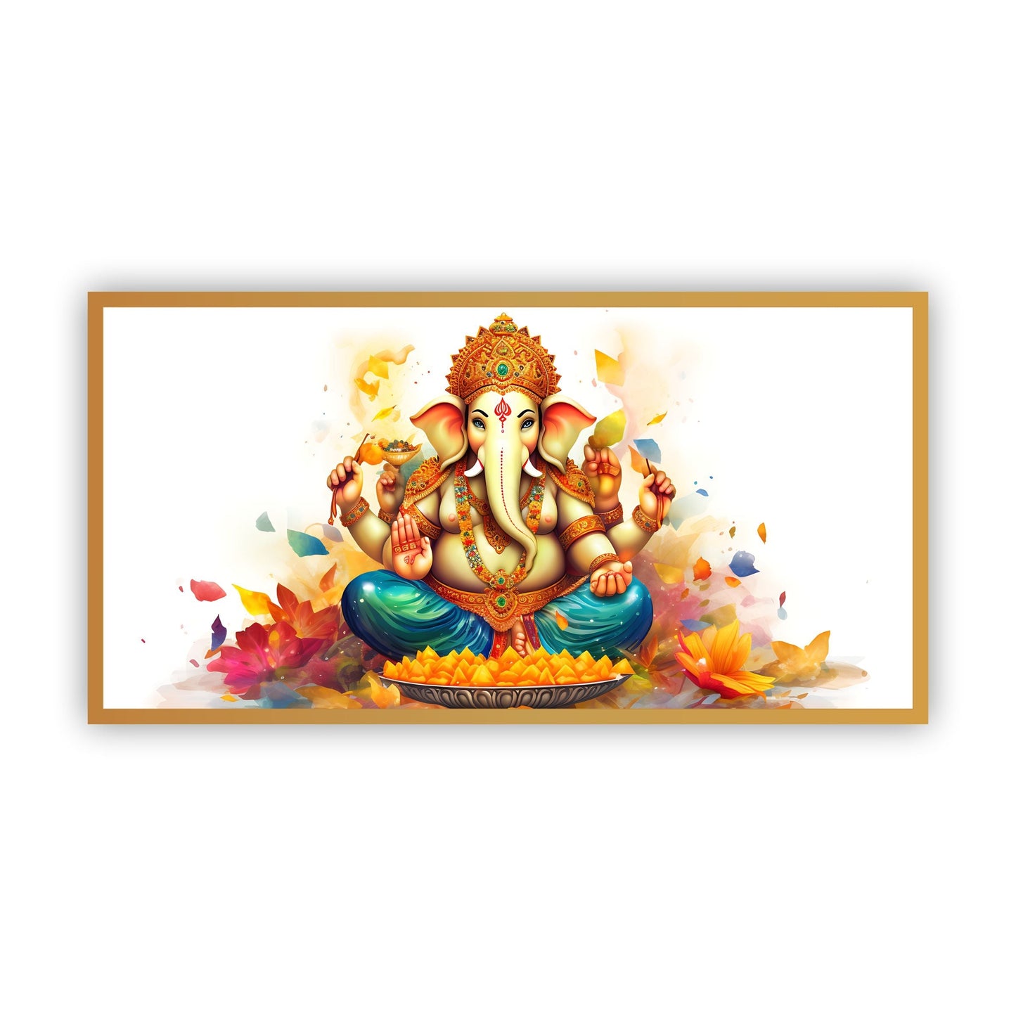 Bold & Beautiful | Ganesha Wall Art in Stunning Colors | Elevate Your Decor with Spiritual Energy"